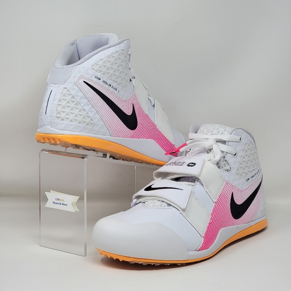 Nike Zoom Javelin Elite 3 Track White Pink Mens Size 12 AJ8119-101 New - Picture 5 of 10